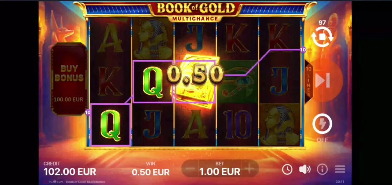 Book of Gold: Multichance — conseguir cashback
