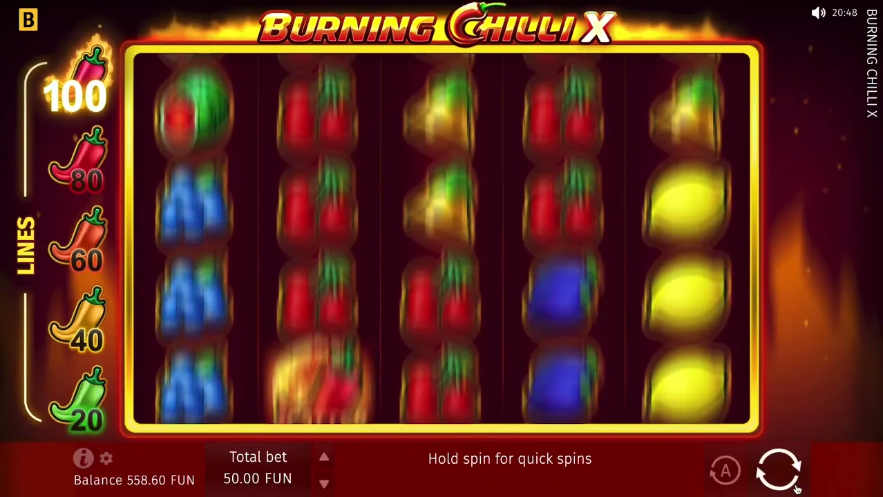 Burning Chilli X — conseguir cashback
