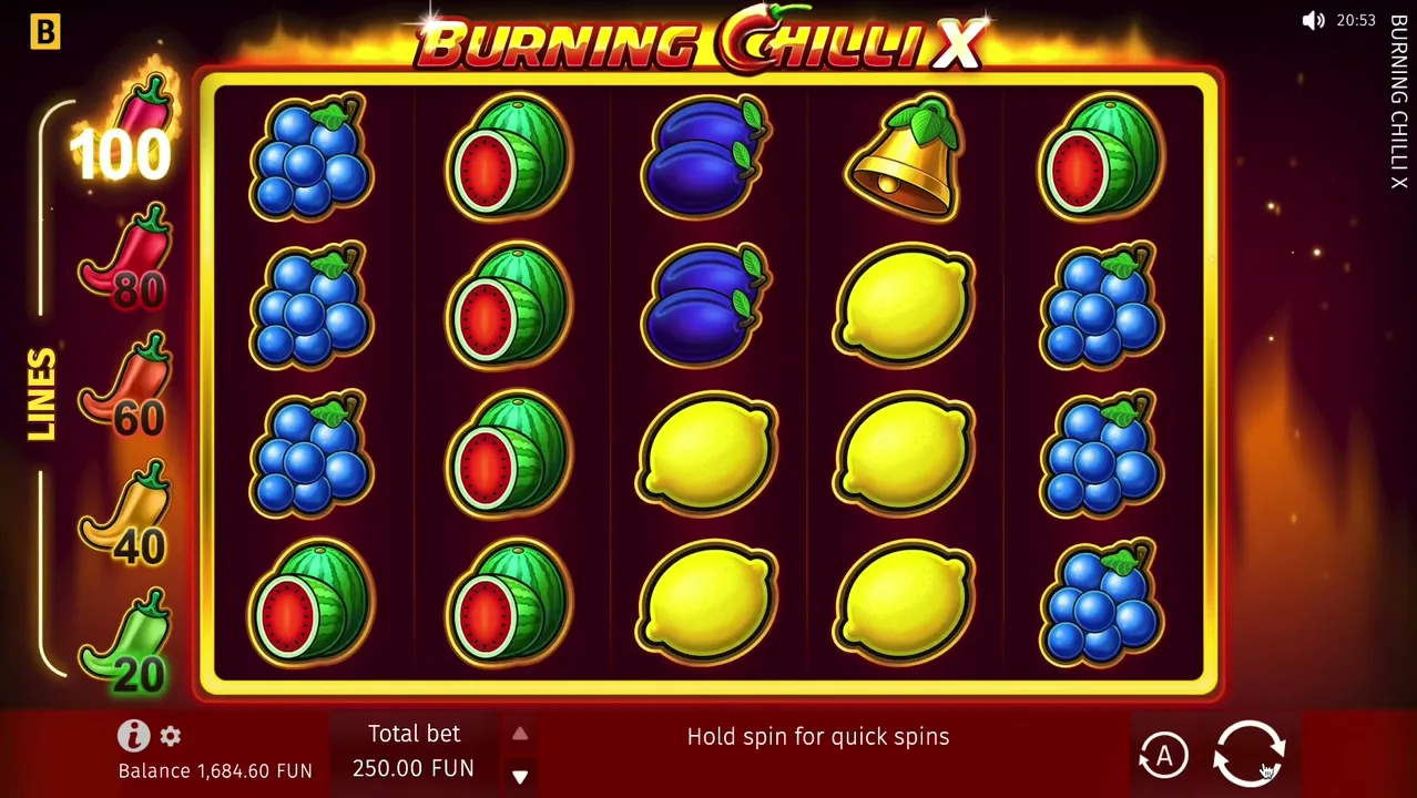 Burning Chilli X — conseguir cashback