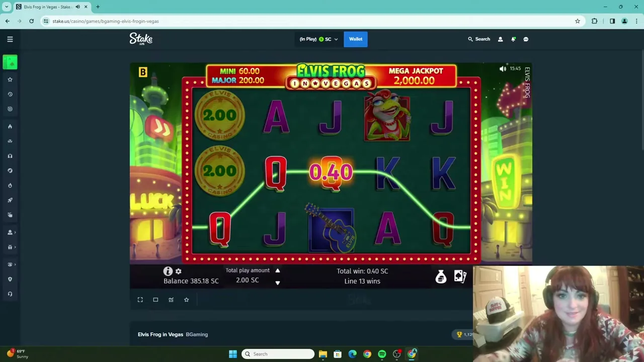 Elvis Frog in Vegas — conseguir cashback