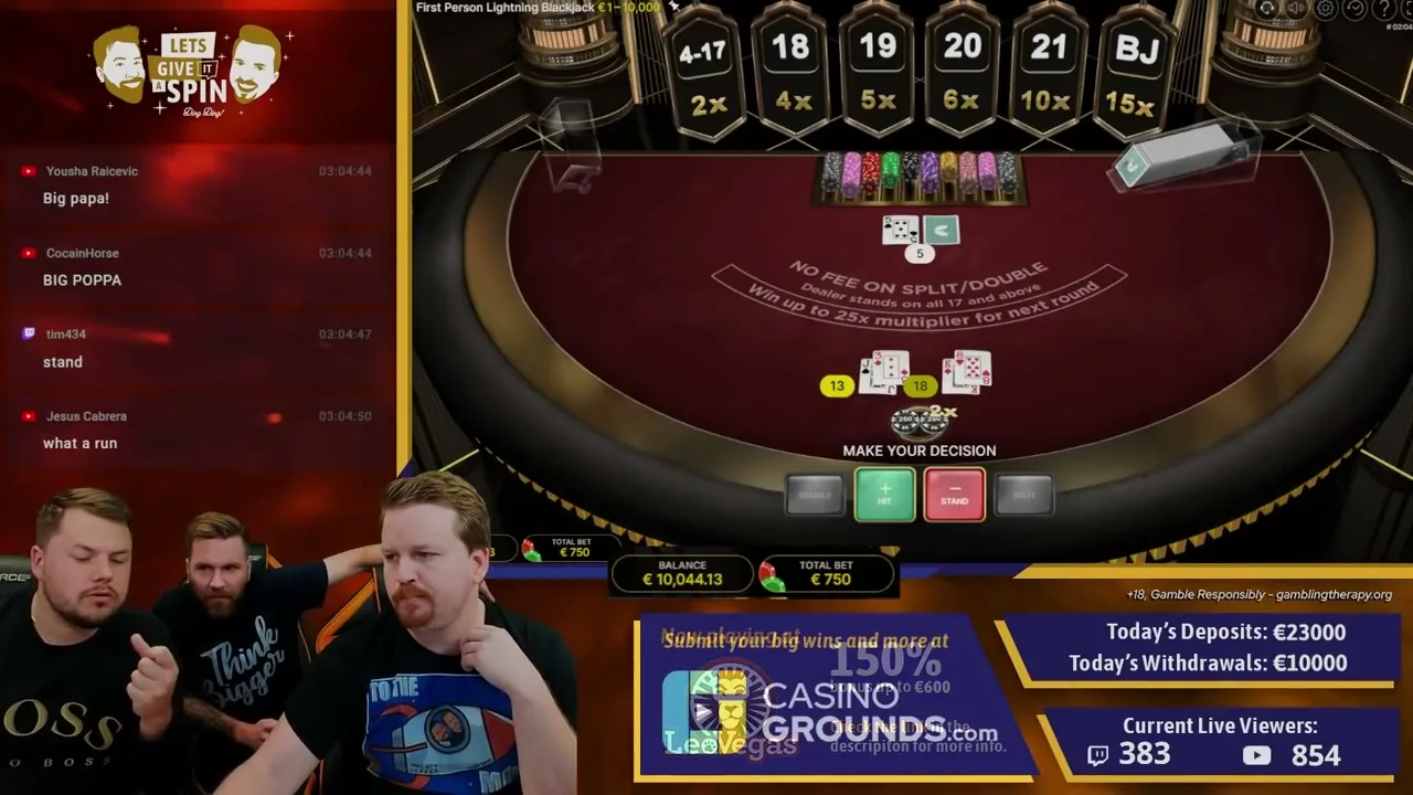 First Person Blackjack — conseguir cashback