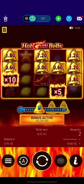 Hot Chilli Bells — conseguir cashback