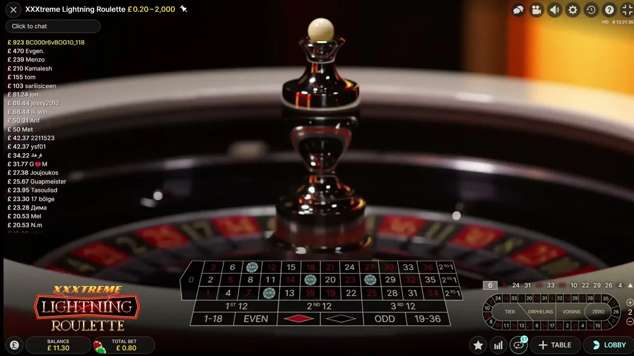 Lightning Roulette — conseguir cashback