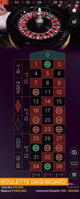 Live Roulette — conseguir cashback