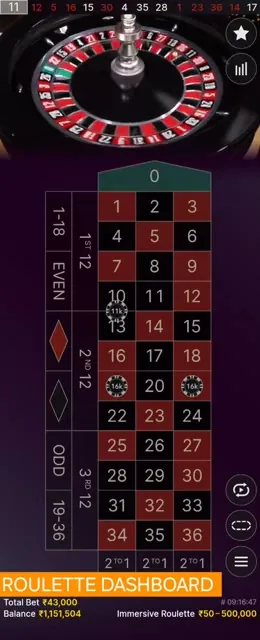Live Roulette — conseguir cashback