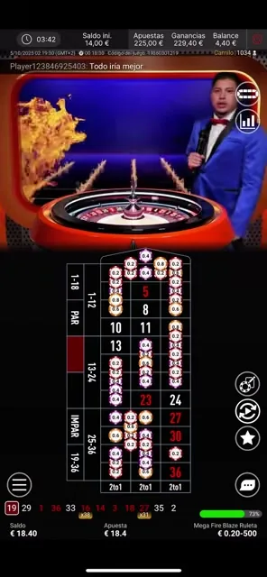 Mega Fire Blaze Ruleta Espana — conseguir cashback