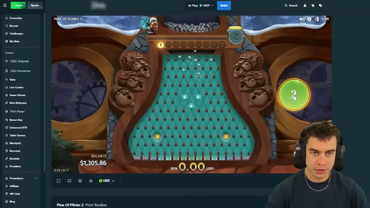 Plinko 2 — conseguir cashback